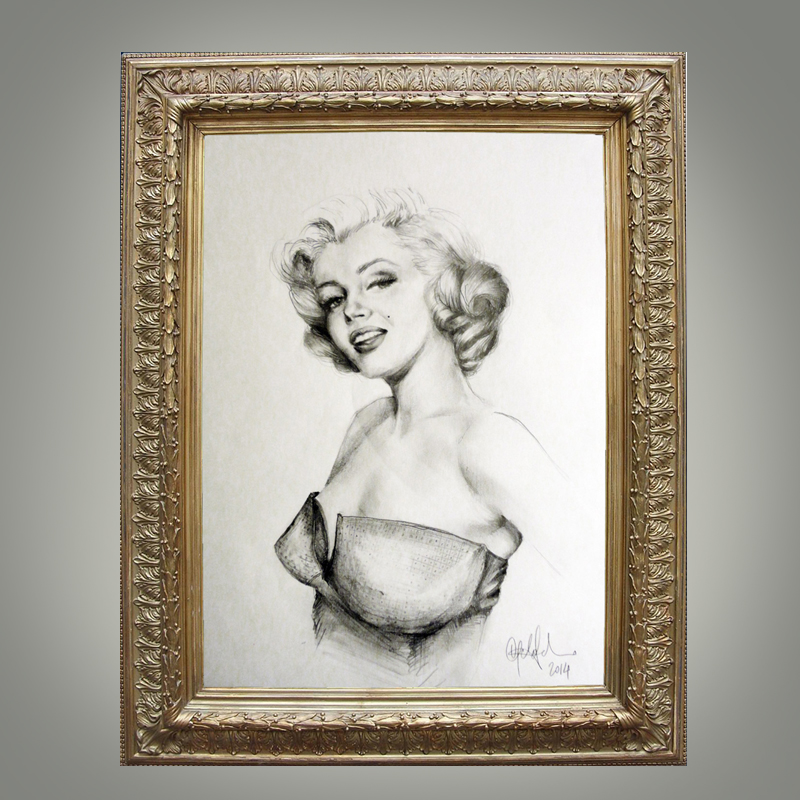 Marilyn in gray charcoal